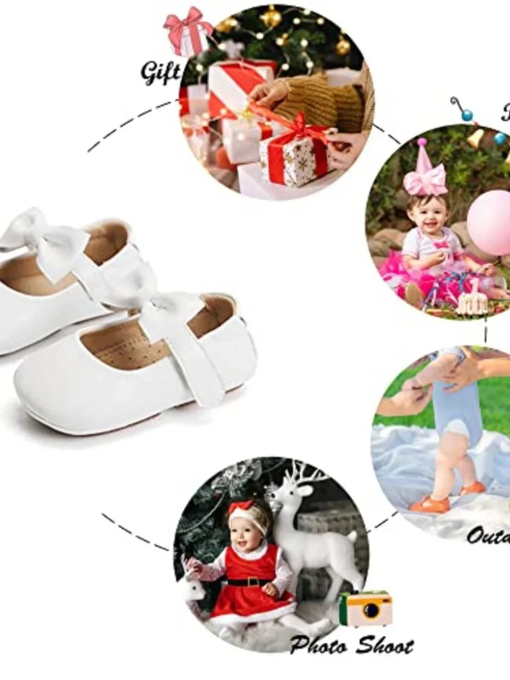 Soft Sole Baby Walking Shoes Closed Toe Mocc Hook & Loop Crib Shoes